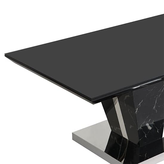 Memphis High Gloss Coffee Table In Milano Marble Effect Glass Top_7
