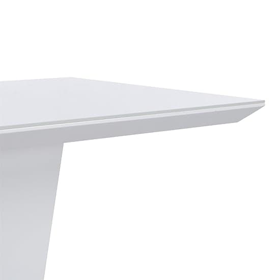 Memphis Small High Gloss Dining Table In White With Glass Top_7