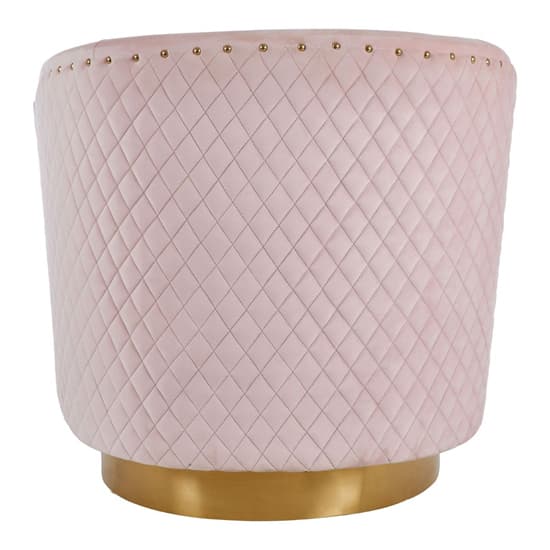 Menkib Upholstered Velvet Tub Chair In Soft Pink_4