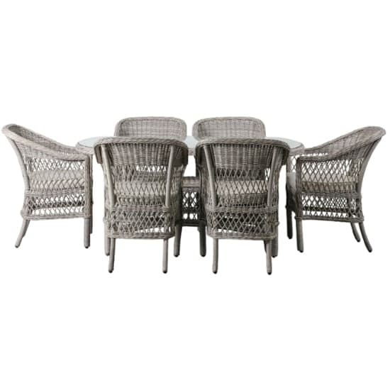 Menot Outdoor Oval Poly Rattan 6 Seater Dining Set In Stone_2