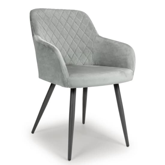Menton Grey Brushed Velvet Dining Chairs In Pair_2