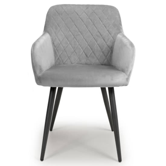 Menton Grey Brushed Velvet Dining Chairs In Pair_5