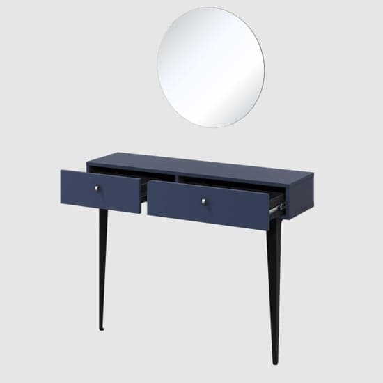 Merill Wooden Dressing Table With 2 Drawers In Navy_5