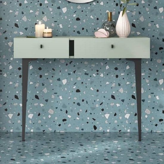 Merill Wooden Dressing Table With 2 Drawers In Sage Green_1