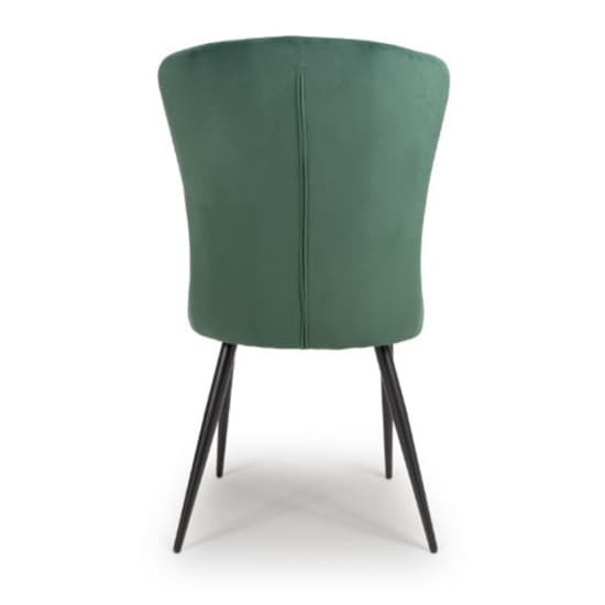 Merill Green Velvet Dining Chairs With Metal Legs In Pair_5