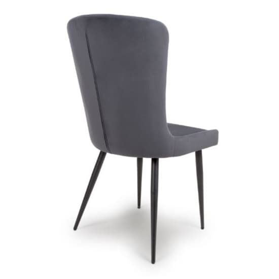 Merill Grey Velvet Dining Chairs With Metal Legs In Pair_6