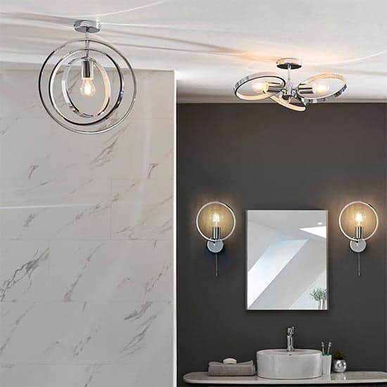 Merola 3 Lights Semi Flush Bathroom Ceiling Light In Chrome_4