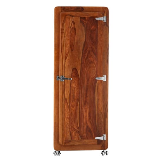 Merova Tall Wooden Storage Cabinet With 1 Door In Brown_3
