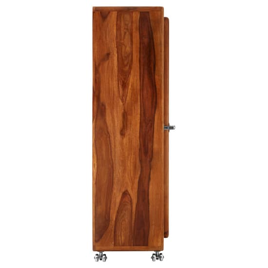Merova Tall Wooden Storage Cabinet With 1 Door In Brown_4