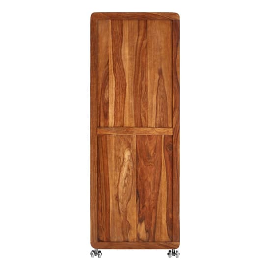 Merova Tall Wooden Storage Cabinet With 1 Door In Brown_5