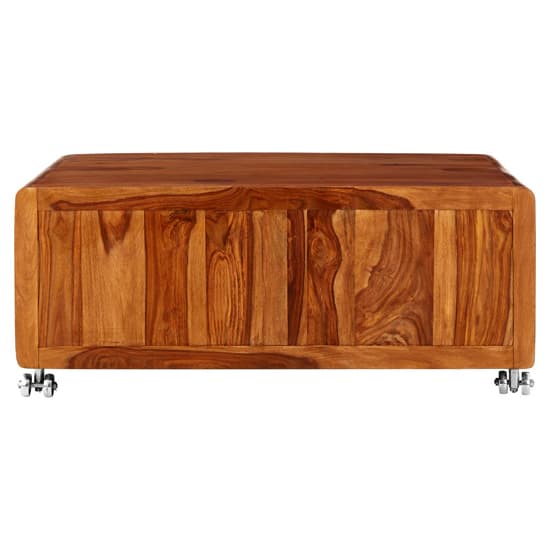 Merova Wooden Coffee Table With 2 Doors In Brown_6