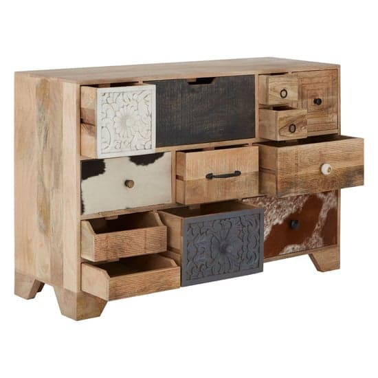 Merova Wooden Sideboard With 12 Drawers In Multicolour_2