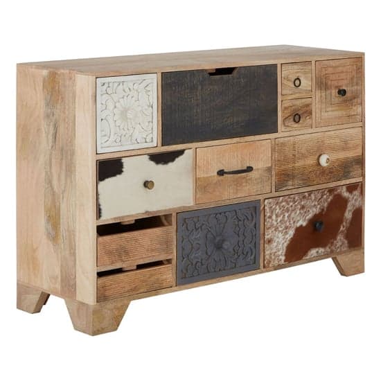 Merova Wooden Sideboard With 12 Drawers In Multicolour_1