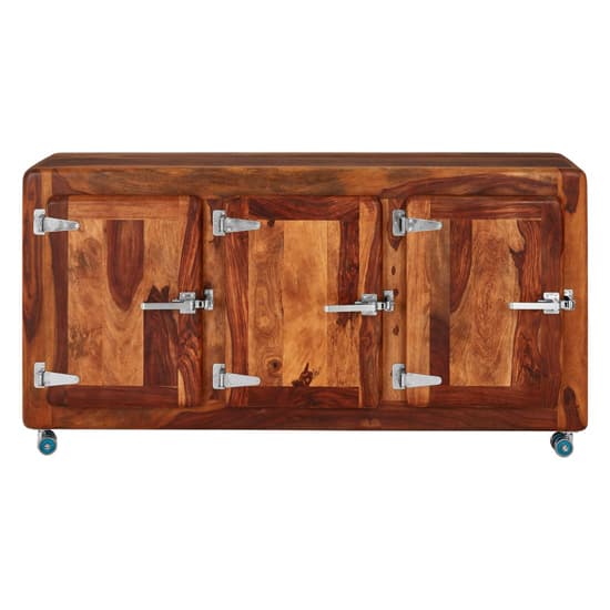 Merova Wooden Sideboard With 3 Doors In Brown_4