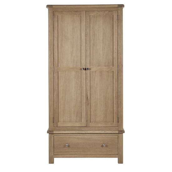 Merritt Wooden Wardrobe With 2 Doors 1 Drawer In Limed Oak_3