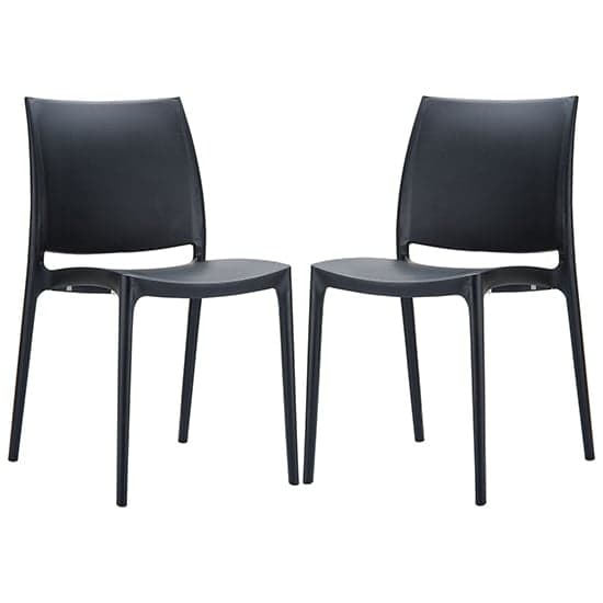 Mesa Black Polypropylene Dining Chairs In Pair_1
