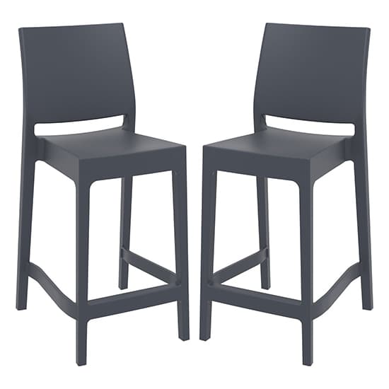 Mesa Dark Grey Polypropylene Bar Chairs In Pair_1