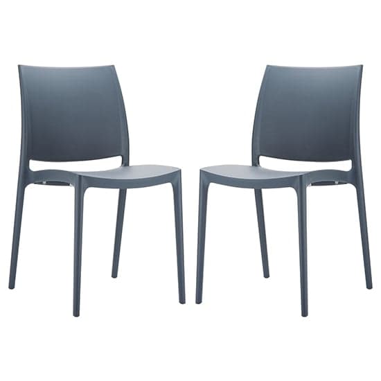 Mesa Dark Grey Polypropylene Dining Chairs In Pair_1