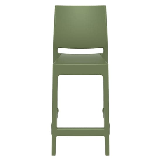 Mesa Olive Green Polypropylene Bar Chairs In Pair_3
