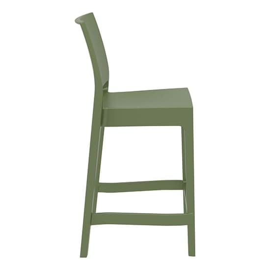 Mesa Olive Green Polypropylene Bar Chairs In Pair_4