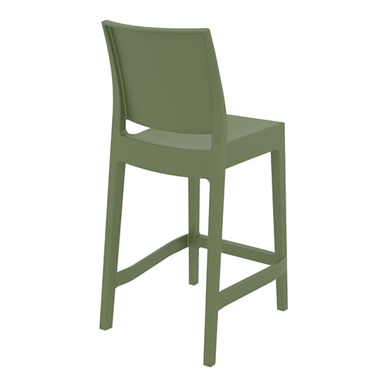 Mesa Olive Green Polypropylene Bar Chairs In Pair_5