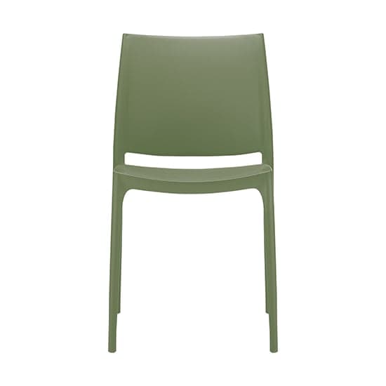 Mesa Olive Green Polypropylene Dining Chairs In Pair_3