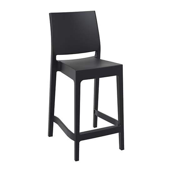 Mesa Polypropylene With Glass Fiber Bar Chair In Black_1