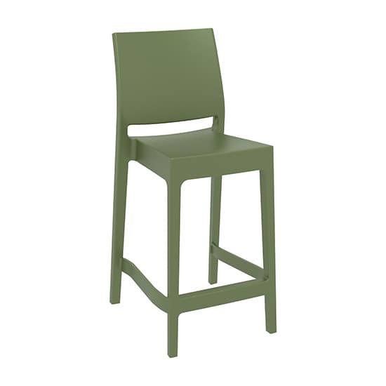 Mesa Polypropylene With Glass Fiber Bar Chair In Olive Green_1