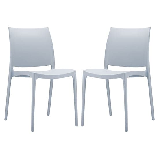 Mesa Silver Grey Polypropylene Dining Chairs In Pair_1