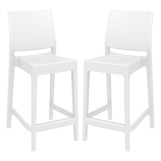 Mesa White Polypropylene Bar Chairs In Pair_1
