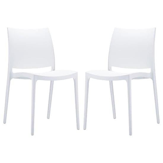 Mesa White Polypropylene Dining Chairs In Pair_1