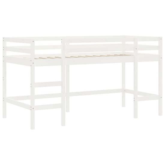 Messina Kids Pinewood Loft Bed In White With White Black Tunnel_7