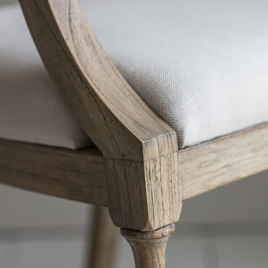 Mestiza Wooden Armchair With Linen Seat In Natural_3