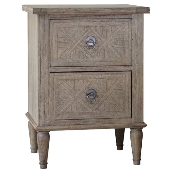 Mestiza Wooden Bedside Cabinet With 2 Drawers In Natural_2