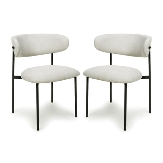 Mestre Natural Linen Effect Fabric Dining Chairs In Pair_1