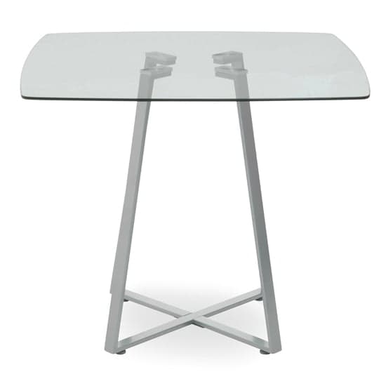 Metairie Square Clear Glass Top Dining Table With Grey Base_2
