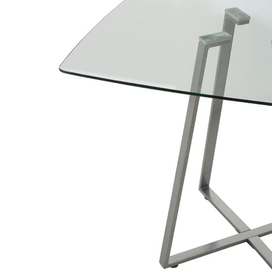 Metairie Square Clear Glass Top Dining Table With Grey Base_4