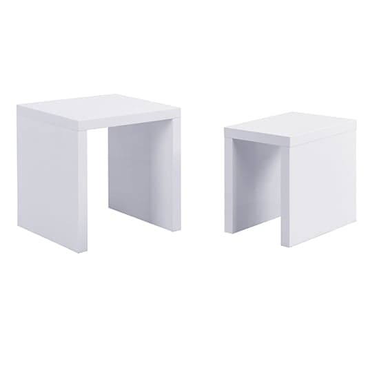 Metro Square High Gloss Set Of 2 Nesting Tables In White_6