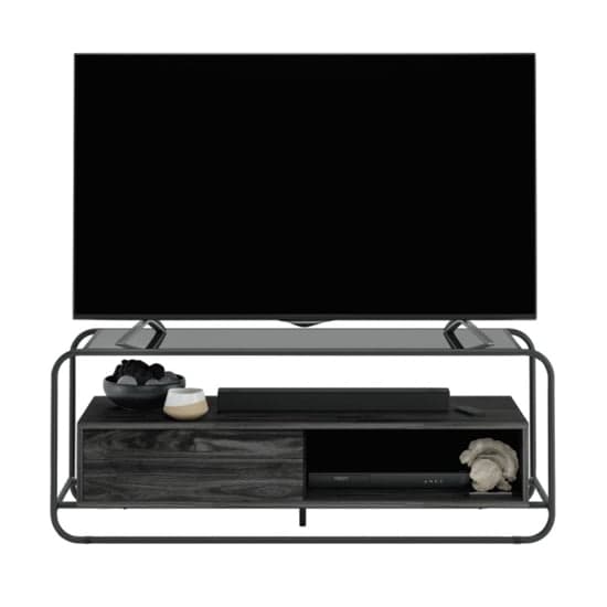 Metro Wooden TV Stand With Open Shelf In Misted Elm_2