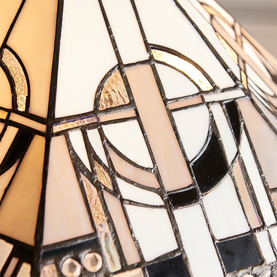 Metropolitan Tiffany Glass Table Lamp In Deep Antique Patina_3