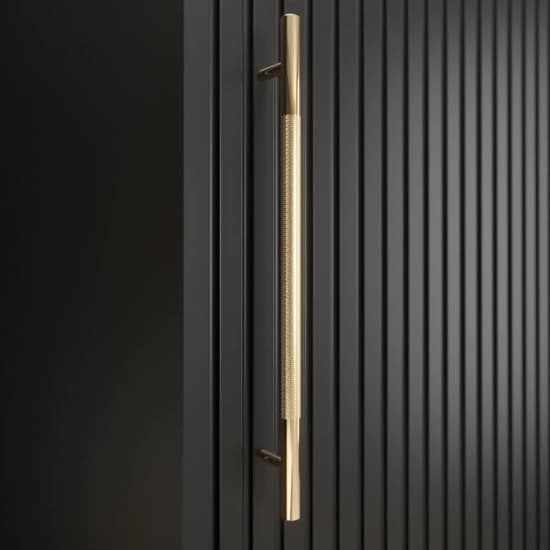 Metz I Wooden Wardrobe With 2 Sliding Doors 200cm In Black_4