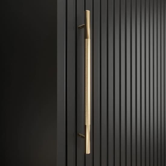 Metz I Wooden Wardrobe With 3 Sliding Doors 250cm In Black_5