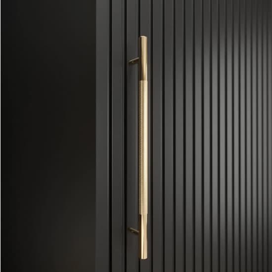 Metz II Mirrored Wardrobe With 2 Sliding Doors 120cm In Black_6