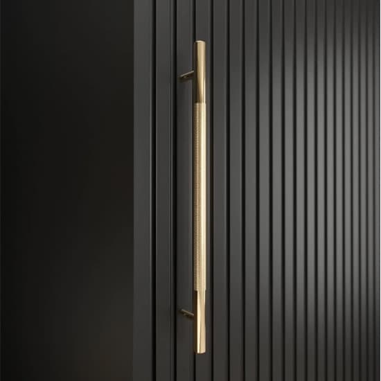 Metz II Mirrored Wardrobe With 2 Sliding Doors 150cm In Black_5