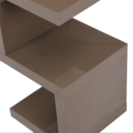 Miami High Gloss S Shape Design Side Table In Stone_5