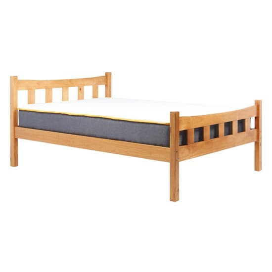 Miami Wooden Double Bed In Antique Pine_2