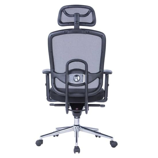 Miamian Fabric Mesh Home And Office Chair In Black_3