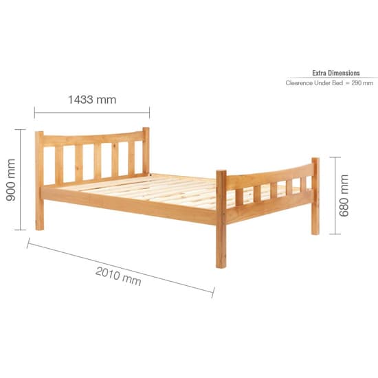 Miamian Wooden Double Bed In Antique Pine_7