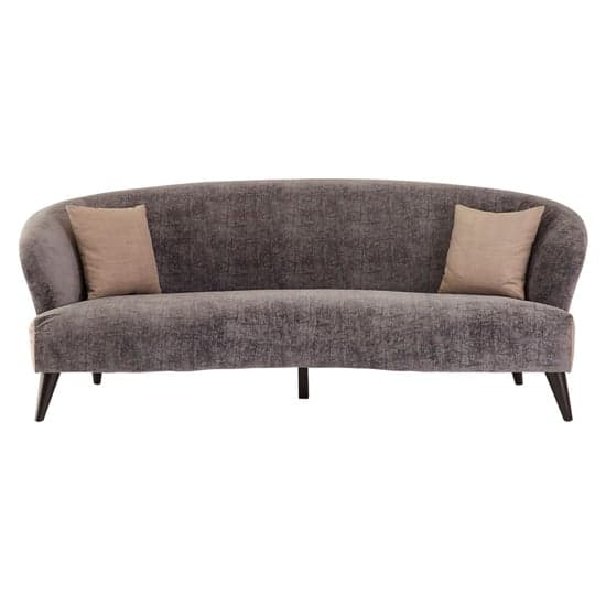 Miaplacidus Upholstered Velvet 3 Seater Sofa In Grey_2