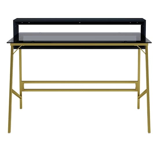 Mickley Smoked Glass Top Computer Desk With Gold Frame_4
